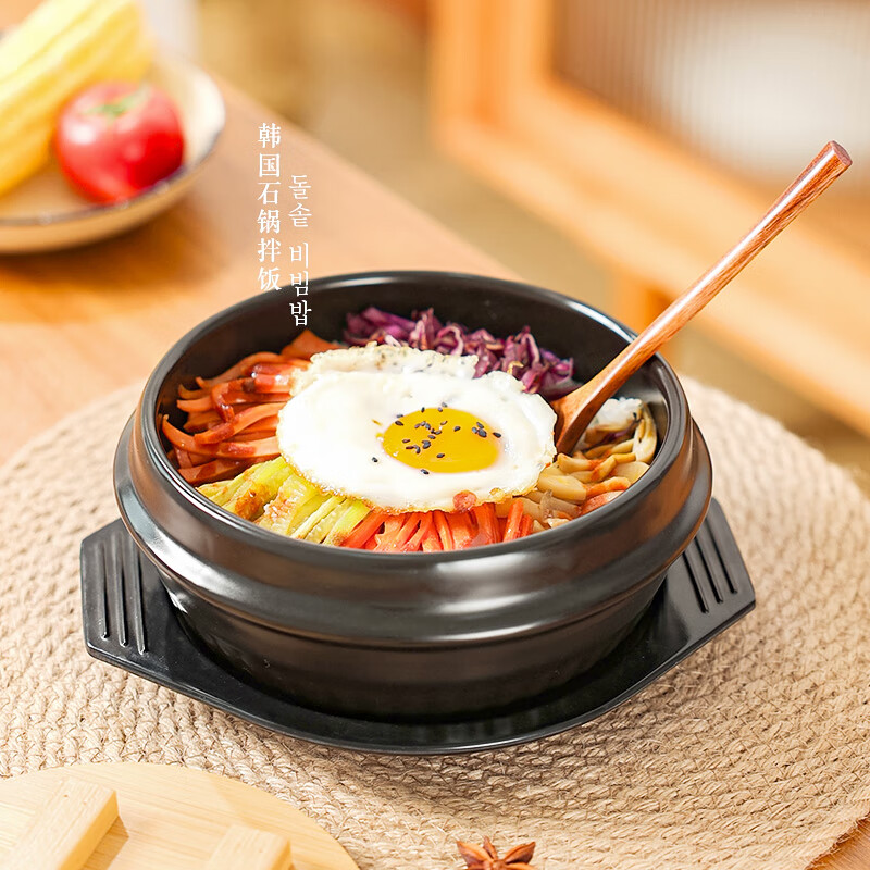 陶煲王 韩国石锅拌饭专用家用煲仔饭小砂锅耐高温饭店商用陶瓷韩式米线碗