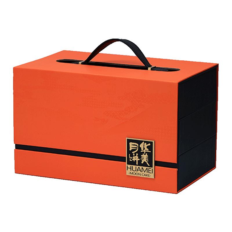 华美 月饼礼盒装高档三层硬盒蛋黄莲蓉月饼送礼品团购福利1080g 26.22元