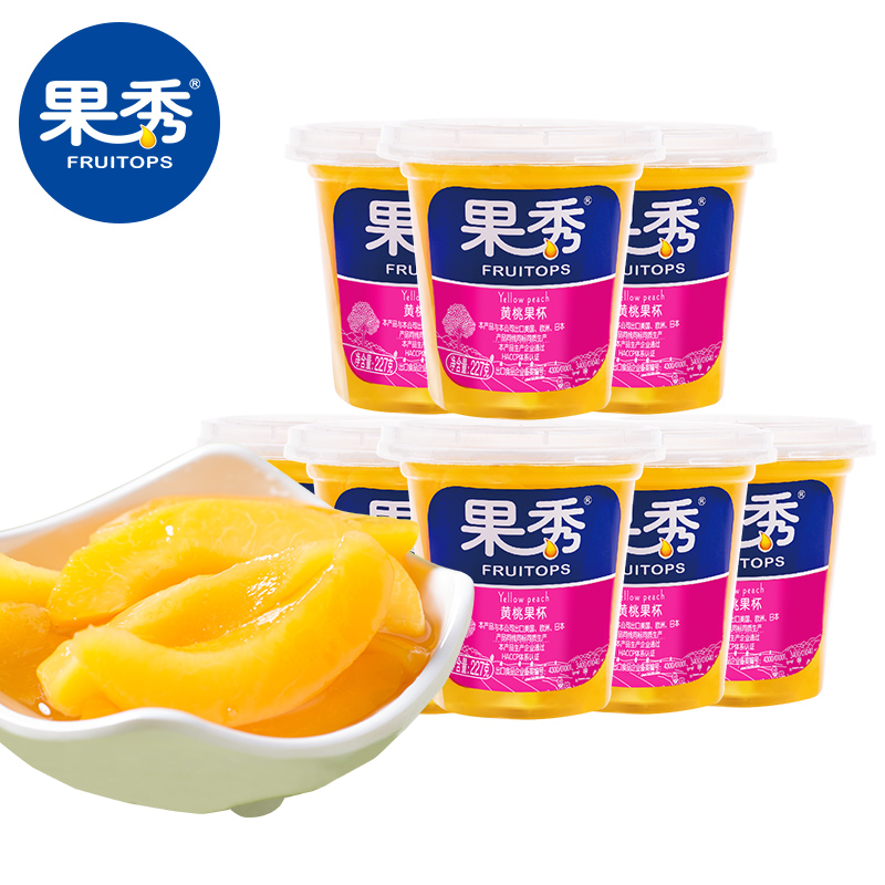 果秀 FRUITOPS 黄桃果杯 1816g 227g 37.4元（需买2件，共74.8元）