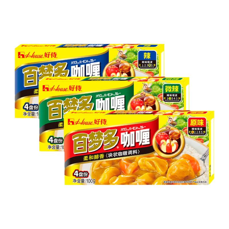 House 好侍 百梦多咖喱块100g*2盒（多口味可选） ￥13.79