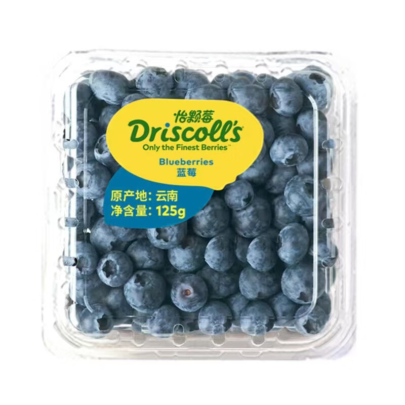 怡颗莓 当季新鲜蓝莓 125g/盒 12.96元（需买6件，需用券）