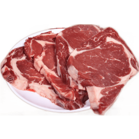 再降价：京东超市海外直采 进口原切草饲眼肉牛排 2斤(5-7片) 自营牛肉 烧烤