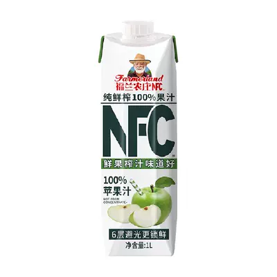 88VIP:福兰农庄 NFC100﹪纯鲜榨果汁1L 10.15元（需领券）