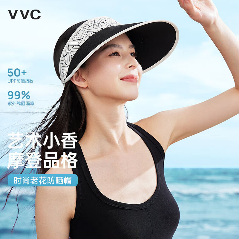 VVC 女士遮阳帽 户外防晒帽 曜黑 59元（需用券）