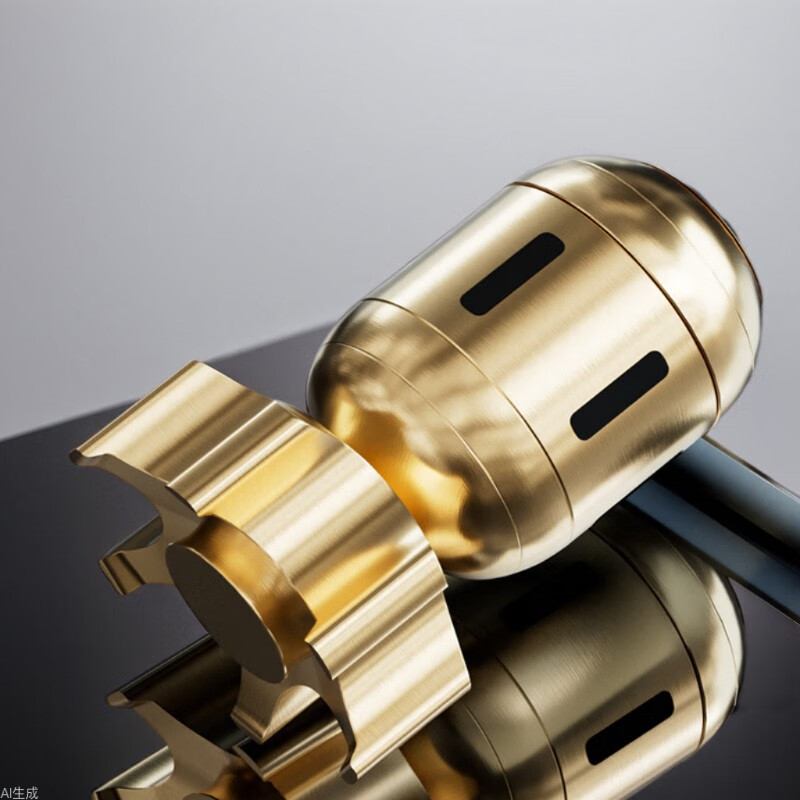 米芒 黄铜鱼雷旋转解压陀螺摆件 49元