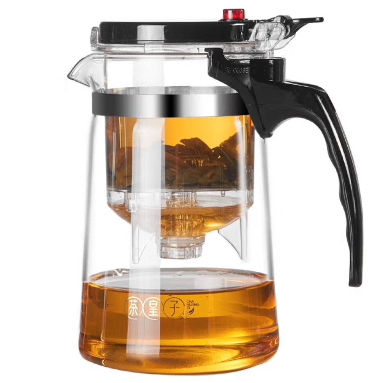 茶皇子 飘逸杯泡茶壶茶 水分离耐热玻璃 一键过滤 家用茶具套装 泡茶神器 9.9元