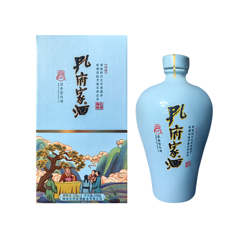 孔府家 陶韵 浓香型白酒 52度 500ml*1瓶 51.3元包邮（需试用）