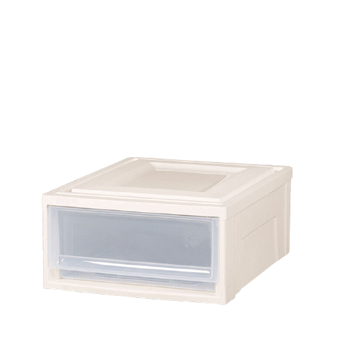 IRIS 爱丽思 收纳箱可叠加塑料抽屉式收纳箱储物箱内衣收纳盒 16L 白色BC-370 2