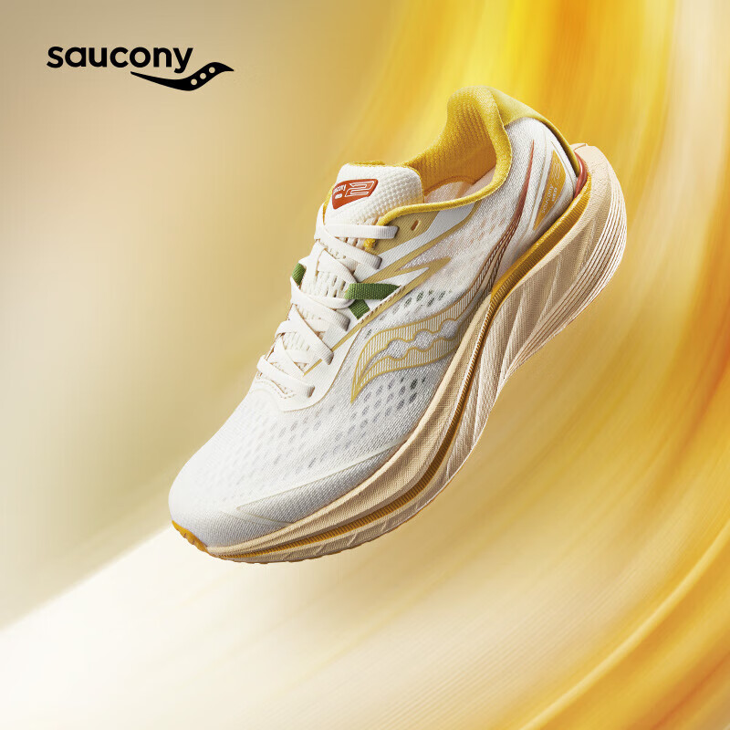 索康尼 saucony SLAY全速2跑步鞋男碳板竞速缓震回弹训练鞋米黄42 699元