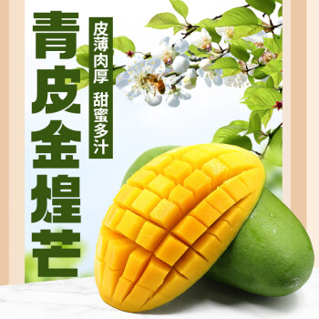 特级果 青皮金煌芒 特大果 （单果500g+） 拍2件合发一箱9斤 ￥16.25