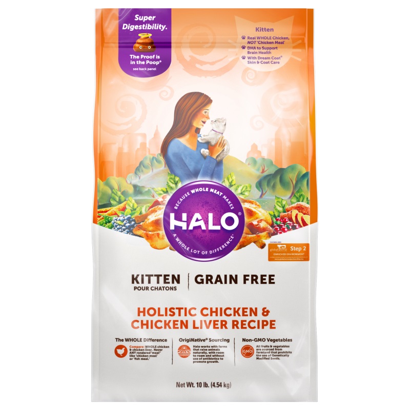 HALO 自然光环 健美体态系列 鸡肉幼猫猫粮 4.54kg 349元