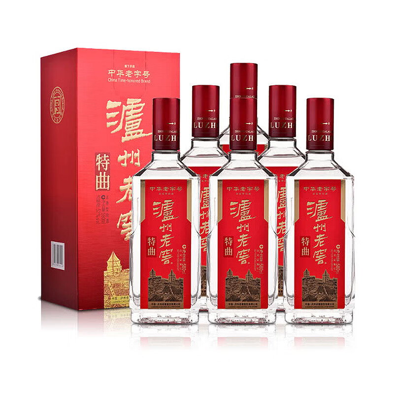 移动端、京东百亿补贴：泸州老窖 特曲 浓香型 高度白酒 52度 580ml 6瓶整箱