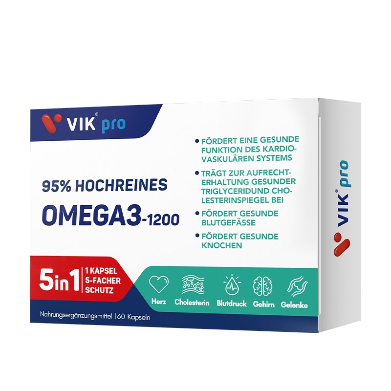 vik 维克 德国VIKpro95%高纯度深海鱼油女生护肤养发鱼油Omega-3软胶囊 145.04元（