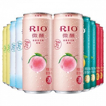 RIO 锐澳 鸡尾酒 果酒 微醺系列 3度 330ml*10罐 *2件 