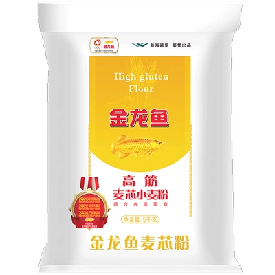 金龙鱼 高筋麦芯小麦粉 5kg 16.58元+0.49元淘金币
