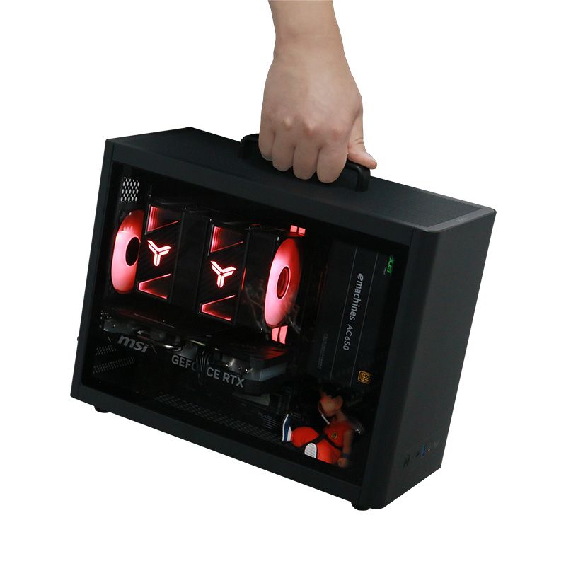 微星 R5 5500/RX6500XT迷你台式电脑整机AMD组装DIY游戏手提小主机 1849元