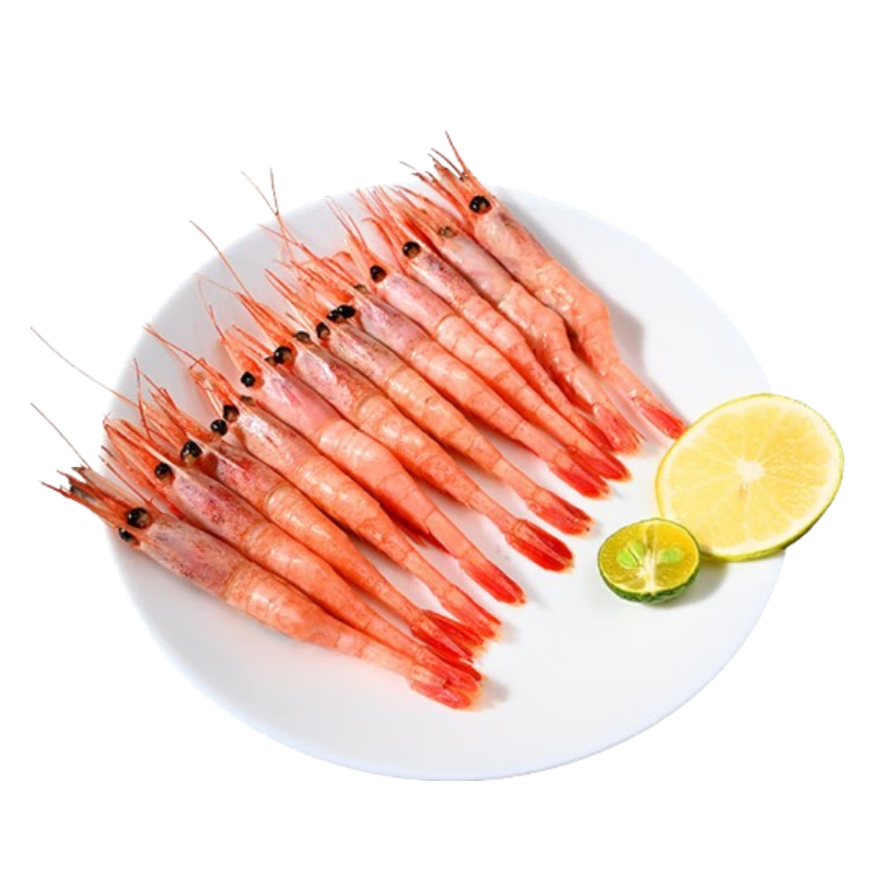 京东超市 海外直采北极甜虾刺身1kg/盒90-120只 69.9元