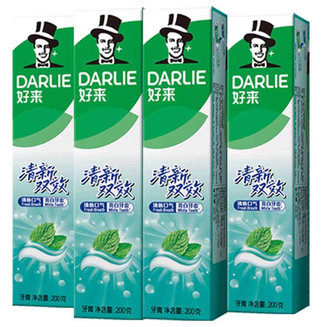 88vip、DARLIE好来清新双效牙膏清新口气200g*4支 21.05元+1.5元金币