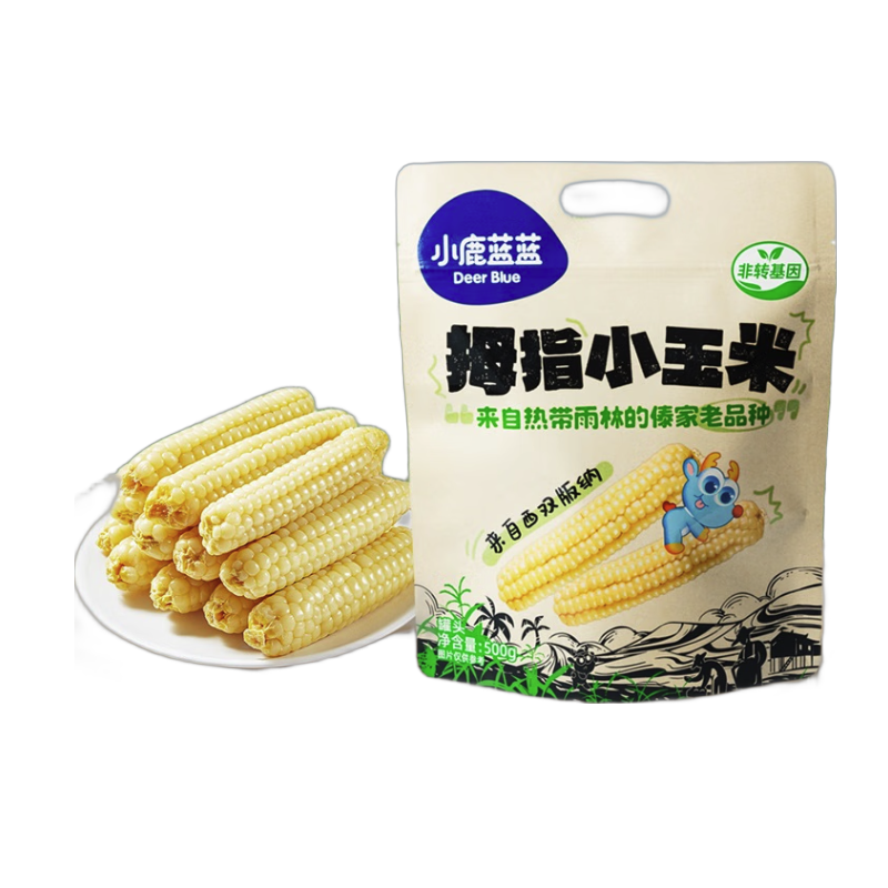 小鹿蓝蓝 拇指小玉米 500g 24.9元