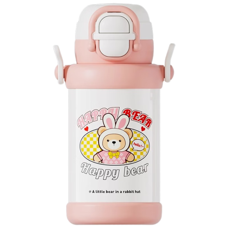 富全 儿童保温杯 316不锈钢 500ml 可爱吸管杯 29.5元(需领券)