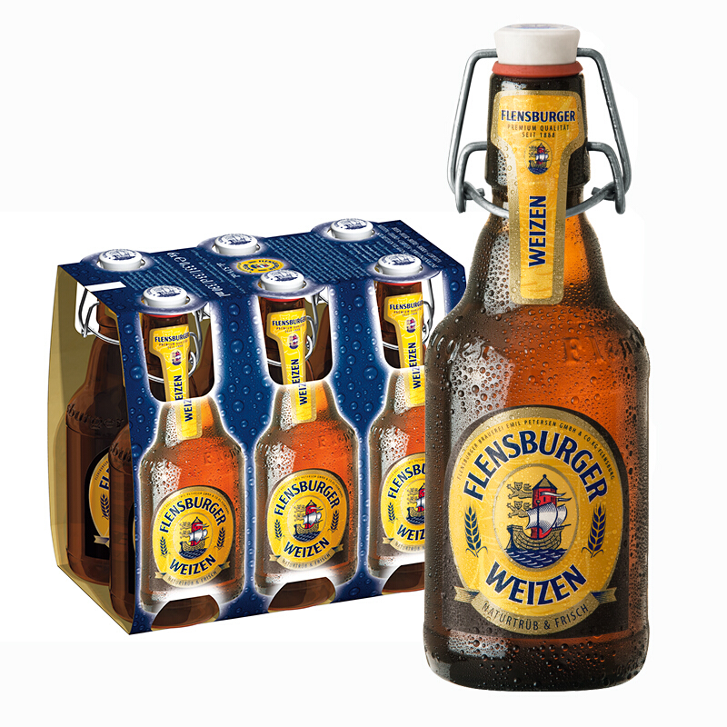 弗林博格 Flensburger 小麦啤酒 330ml*6瓶 德国进口 69元（需用券）