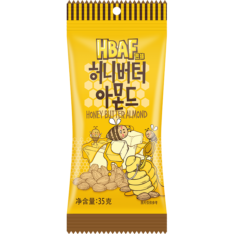 88VIP：HBAF 芭蜂 蜂蜜黄油扁桃仁5包共175g 22.32元（需用券）