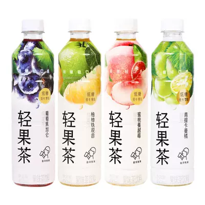 喜茶 轻果茶低糖 低卡0脂果味茶饮料 450ml*12/15瓶 39.8元（需领券）