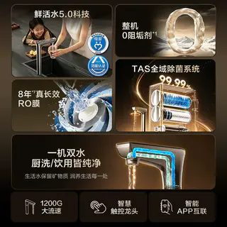 海尔 鲜活水Pro MAX系列 HKC3000-R889D2U1反渗透纯水机 1400G 1561.6元 - 线报酷 海尔 鲜活水Pro MAX系列 HKC3000-R889D2U1反渗透纯水机 1400G 1561.6元 - 线报酷