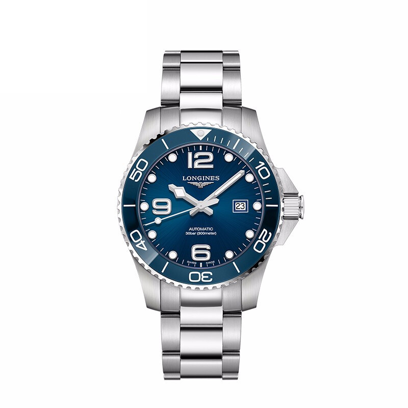 PLUS会员：LONGINES 浪琴 康卡斯潜水系列 机械钢带男表 L3.782.4.96.6 43MM 9014.05元