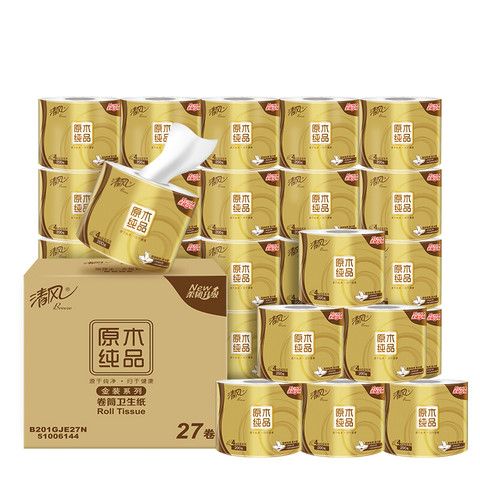 Breeze 清风 原木金装 卷纸 4层200g27卷 35.43元