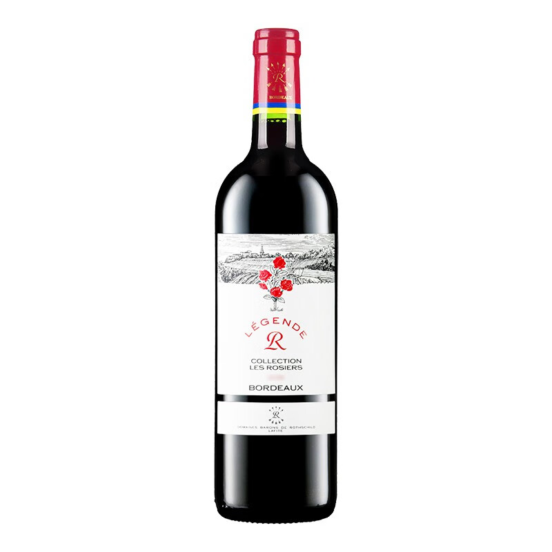 拉菲古堡 法国进口 拉菲传奇 波尔多 经典玫瑰 赤霞珠干红葡萄酒 750ml 单支