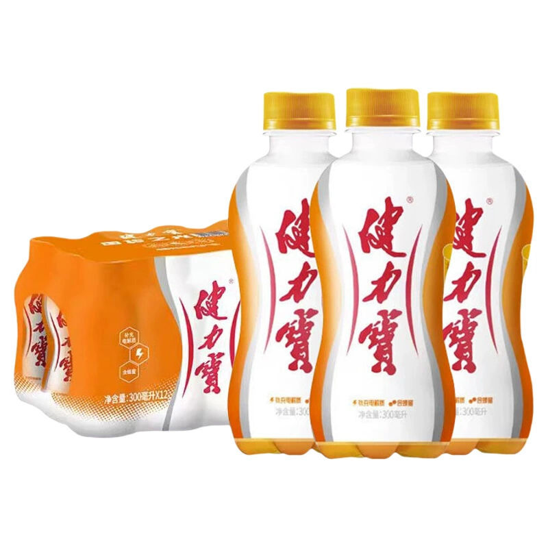 JIANLIBAO 健力宝 橙蜜味运动饮料300ml*12瓶整件补充电解质碳酸饮料 ￥16.21