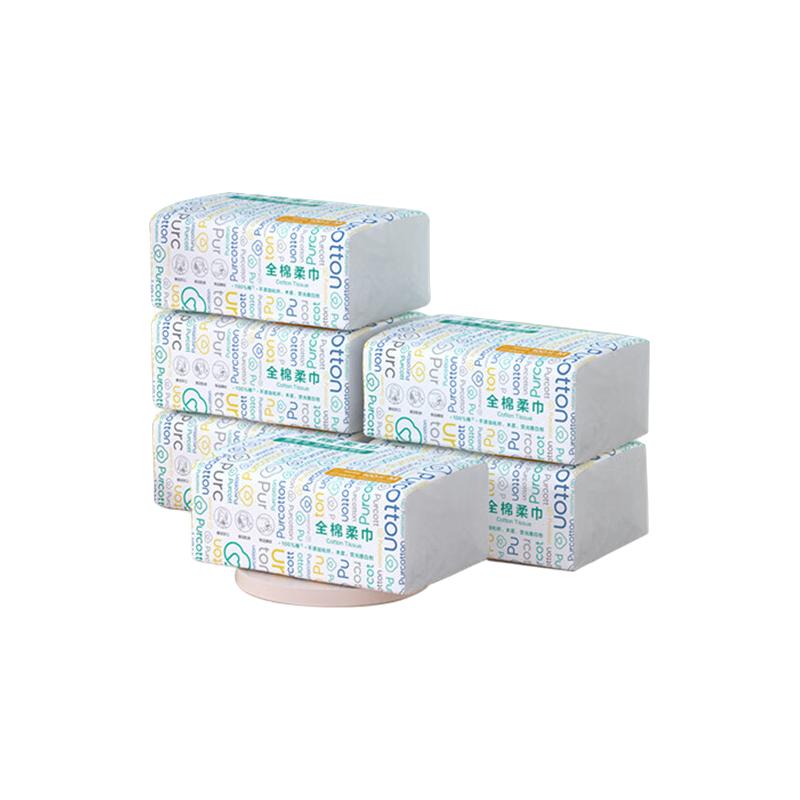 全棉时代 洗脸巾 100抽6包（15*20cm） 68.16元