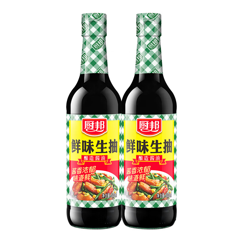 厨邦 鲜味生抽500ml*2 4.95元