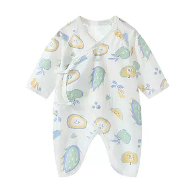 彩婴房 新生儿纯棉蝴蝶衣连体衣 初生婴儿和尚服 春夏秋款 13.92元+1.18元淘
