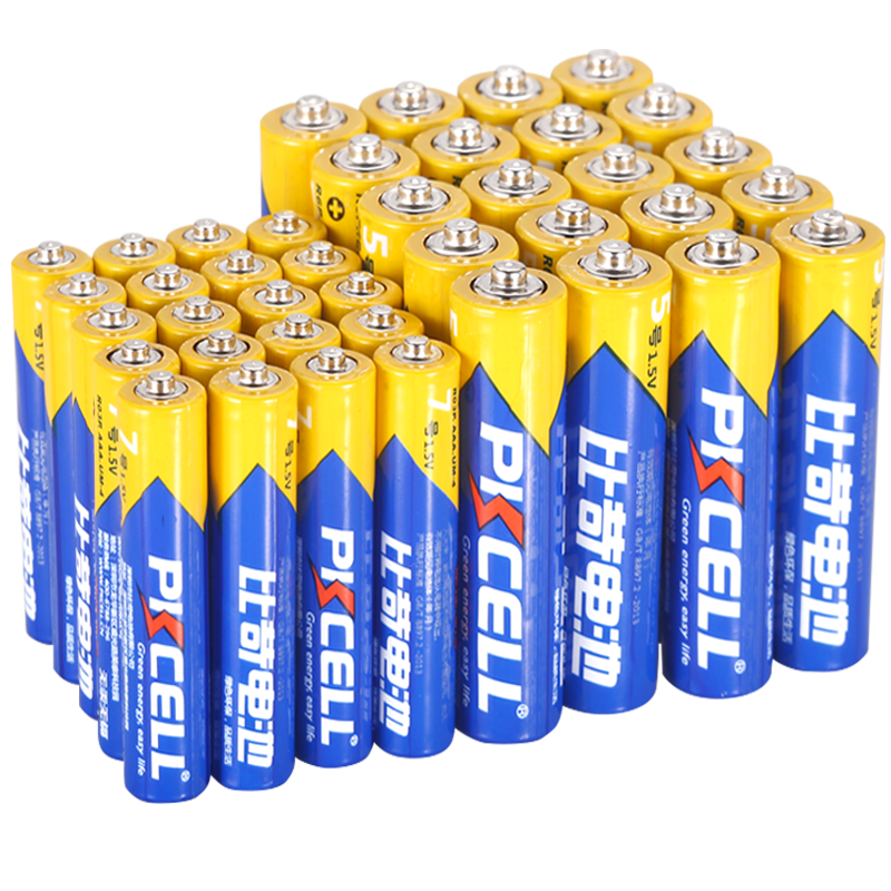 有券的上：PKCELL 比苛 7号碳性电池 1.5V 20粒+5号碳性电池 1.5V 20粒 40粒装 13.9