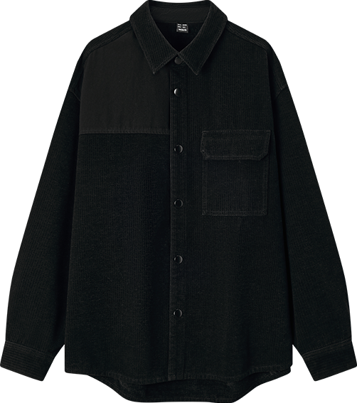 森马 长袖衬衫男款 春季格纹绒感 牛仔外套 不规则下摆 宽松翻领 上衣 79元(