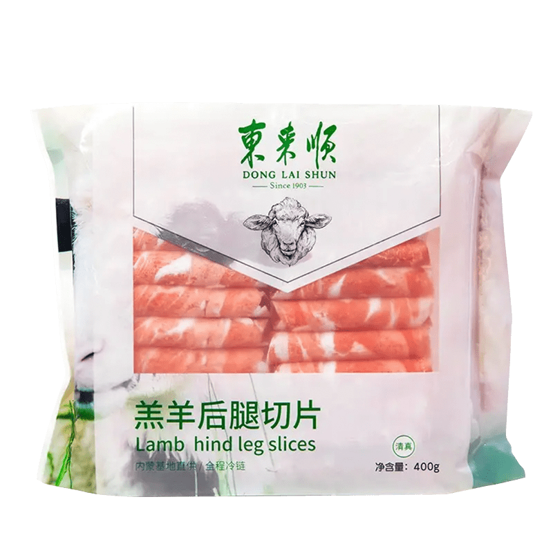 东来顺 内蒙羔羊原切后腿羊肉卷 400g/袋*3件 冷冻 清真 火锅食材 89.22元(合29.