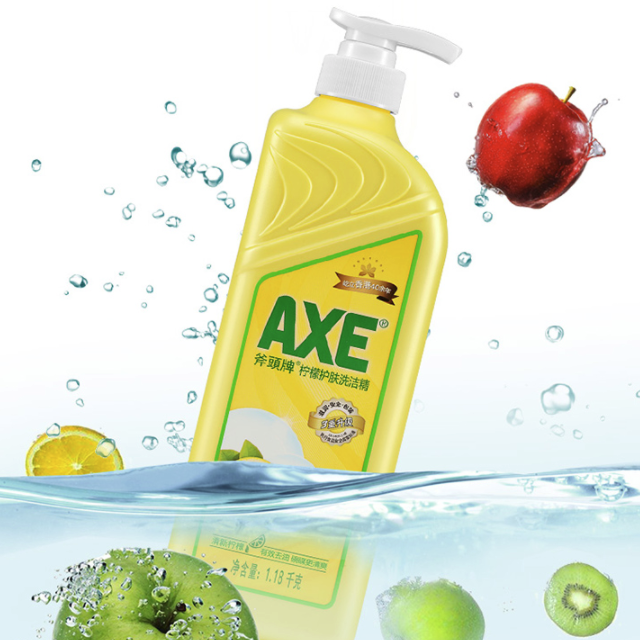 AXE 斧头 牌（AXE）柠檬护肤洗洁精1.18kg*3瓶维E呵护不伤手 新老包装随机发 25.
