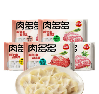 三全 精选高端食材 肉多多水饺400克（选6件赠2件） 7.33元（需买5件，需用券