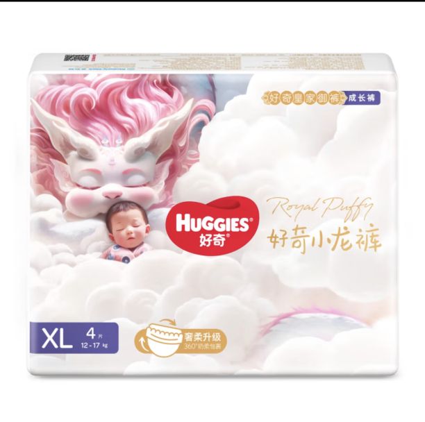 HUGGIES 好奇 皇家御裤系列 拉拉裤 XL4片 1.83元