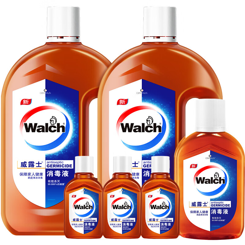 Walch 威露士 松香消毒液套装 800mlx2+170ml+60mlx3 64.3元（需用券）