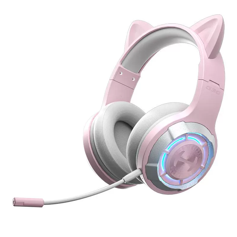 EDIFIER 漫步者 HECATE G30S 雷霆版 双模无线游戏耳机 铂晶粉+粉猫耳朵 ￥219