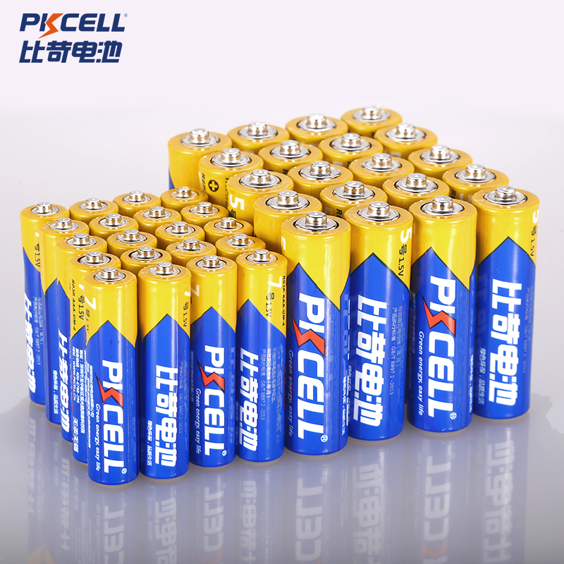 PLUS会员：PKCELL 比苛 碳性电池组合装（5号20粒+7号20粒）共40粒 16.73元（需用