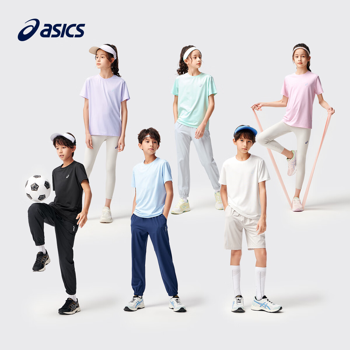 ASICS 亚瑟士 童装 柔软舒适速干短袖T恤短裤 49元（需用券）