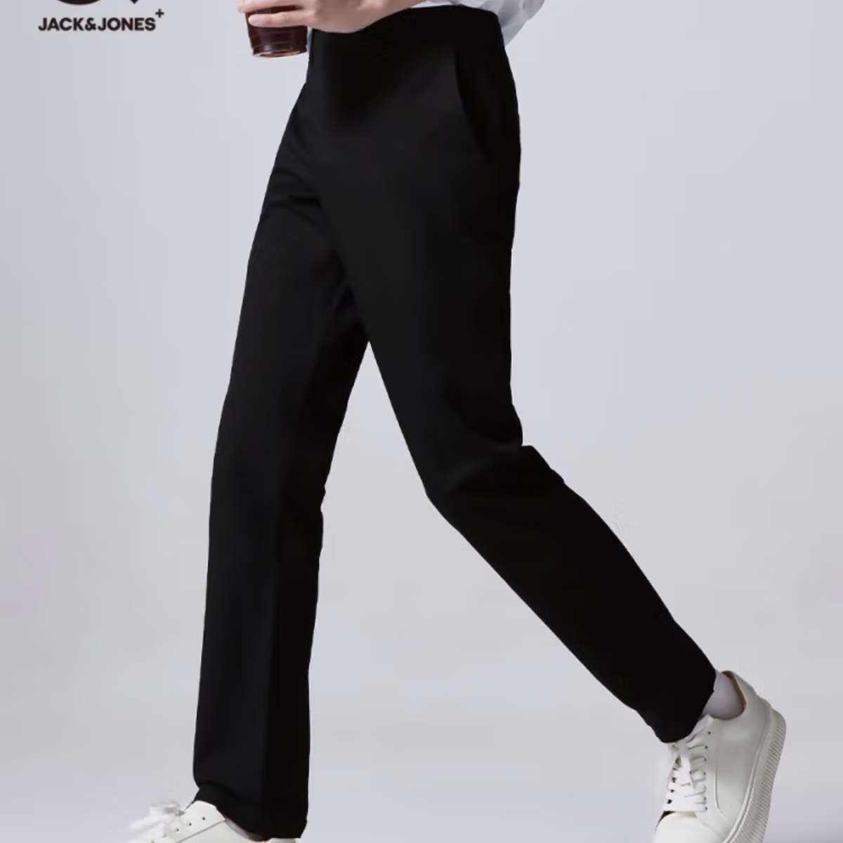 PLUS会员：JACK&JONES 杰克·琼斯 夏季纯色男士修身版休闲裤长裤 224114032 3色可