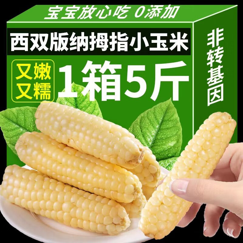 黄花地 西双版纳 拇指玉米 净重5斤 52.1元（需用券）