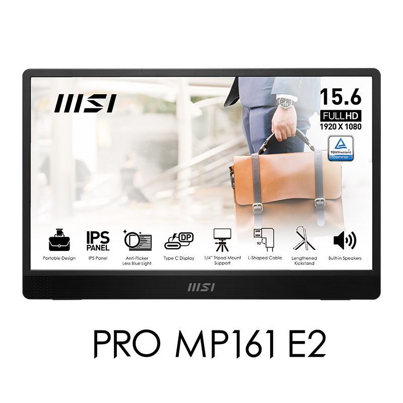 MSI 微星 15.6英寸便携显示器 IPS屏 双Type-c口 内置扬声器 防蓝光 699元