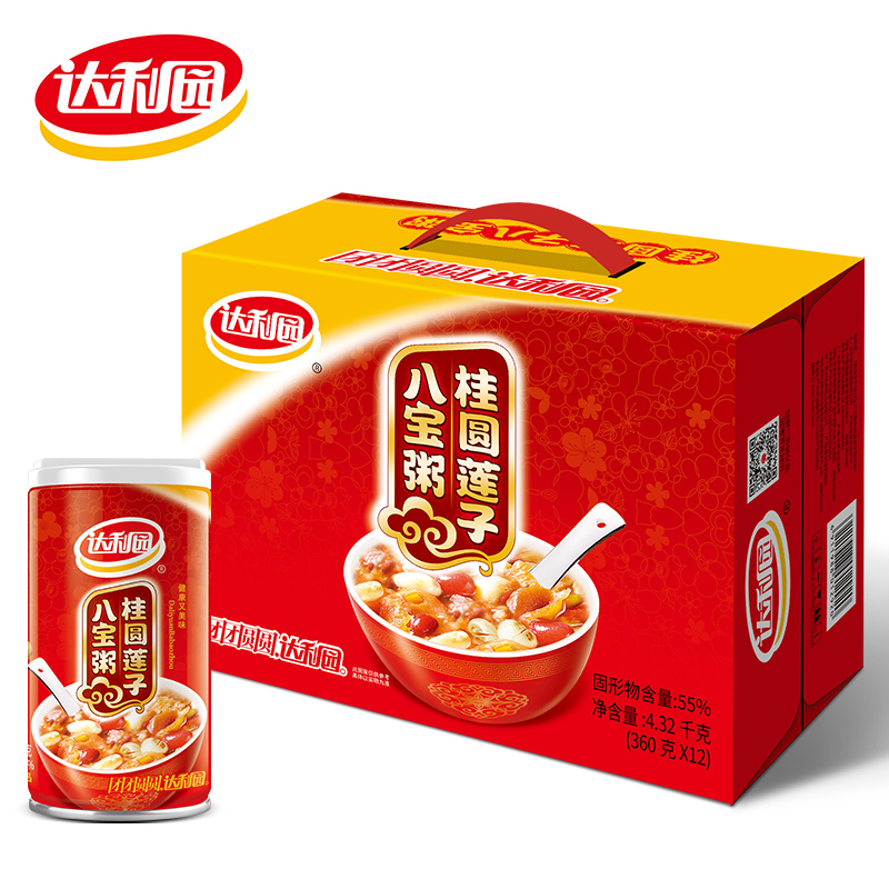 达利园 八宝粥多口味360g*12罐 29.4元