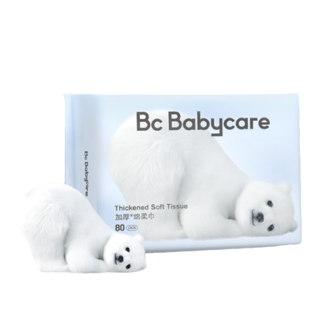 88VIP：babycare 婴儿绵柔巾干湿两用小熊巾80抽*1包 1.4元